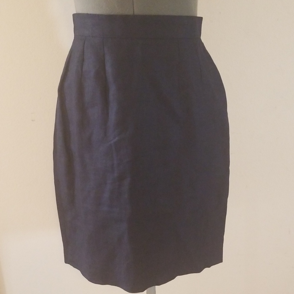 Black linen skirt